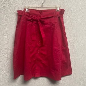 Tropical Wear Hot Pink A Line Button Up Skirt with Belt Size 1x